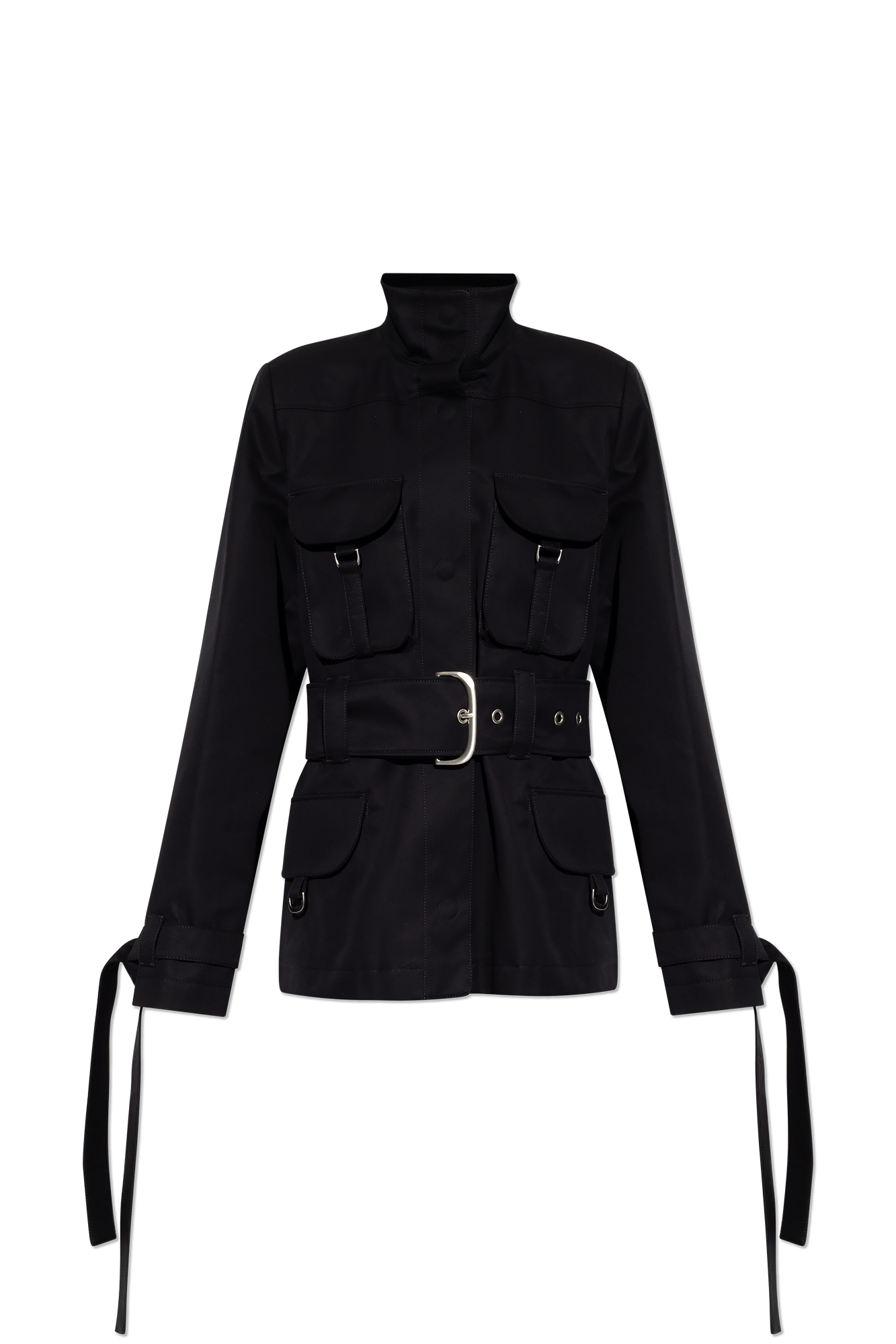 【OFF-WHITE】Belted cotton-twill jacket ジャケット Off-white Belted Cotton-twill Jacket In Black | ModeSens